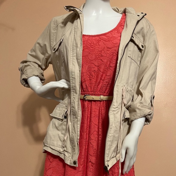 NWOT Cotton Jacket Native-Themed Crochet Back - Picture 2 of 11